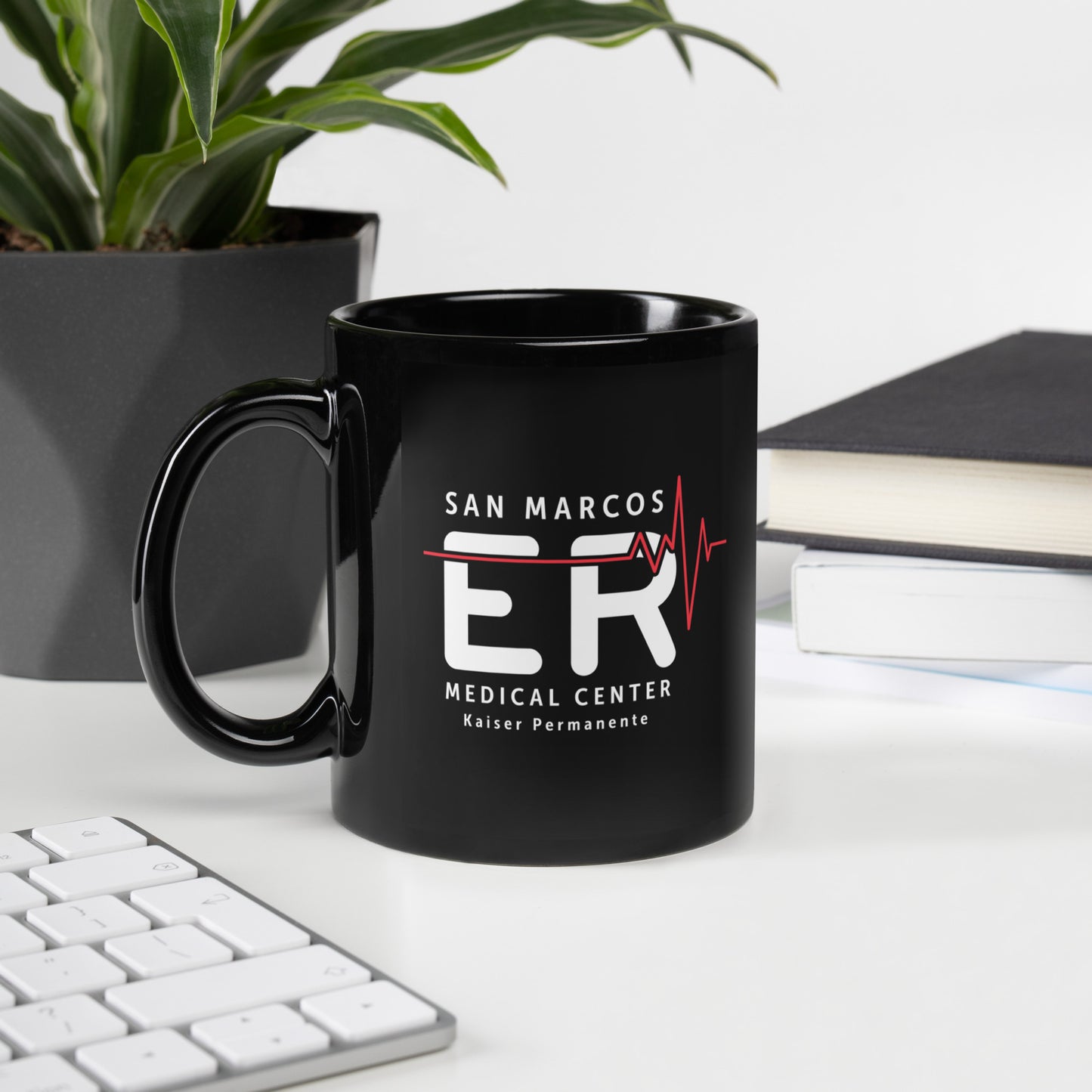 San Marcos Medical Center Emergency Dept Black Glossy Mug