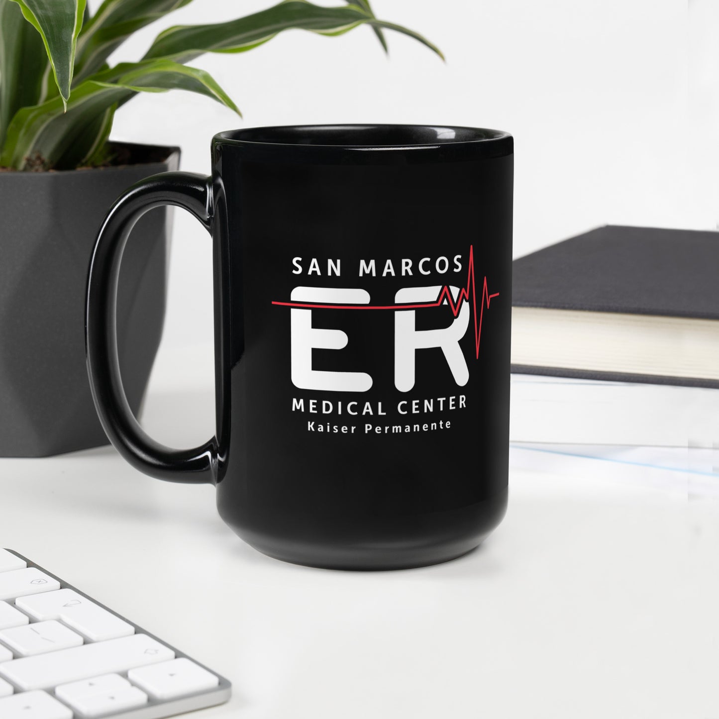 San Marcos Medical Center Emergency Dept Black Glossy Mug