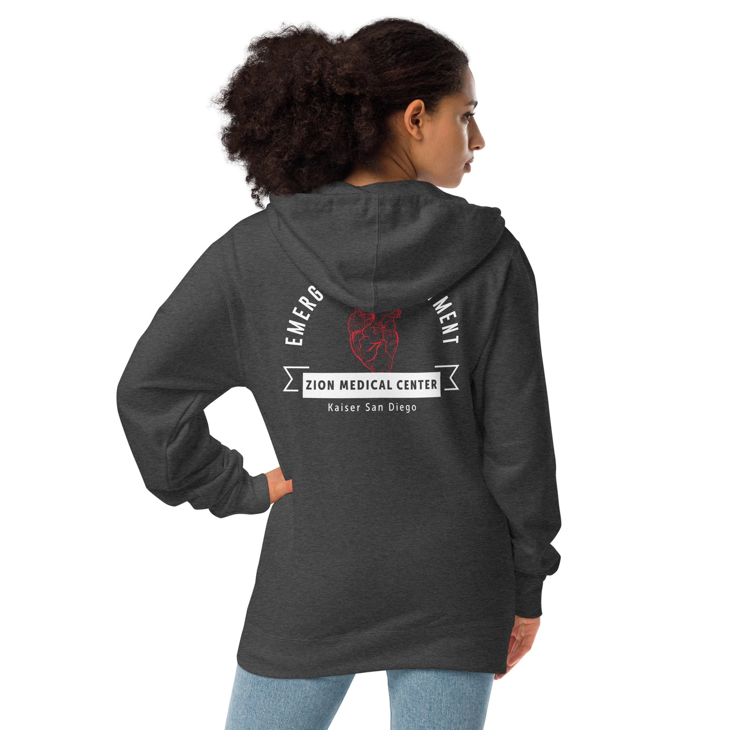 Zion Medical Center Emergency Dept Unisex Zip Hoodie