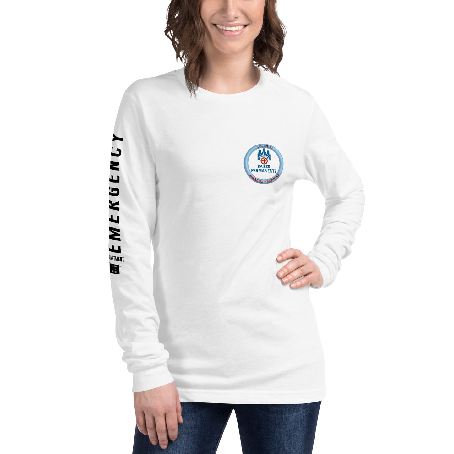 San Diego Emergency Medicine Unisex Long Sleeve Tee - White